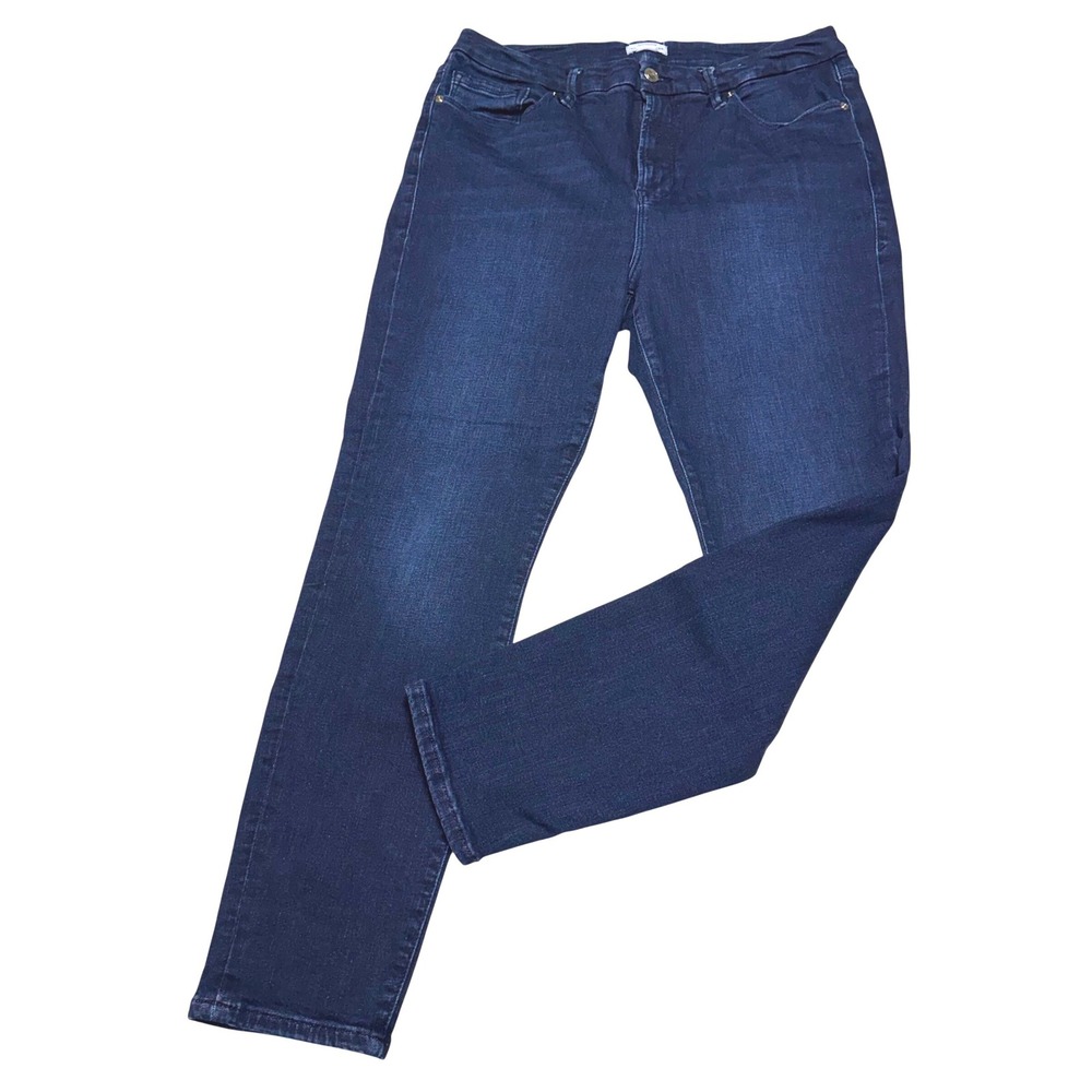 Good American Good Legs Skinny Jeans Dark Wash Indigo High Rise Size 18 GL873T